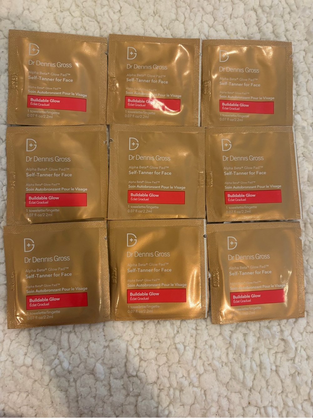 Dr. Dennis Gross Buildable Glow Self-Tanner Sachets — Gold (9-Pack)